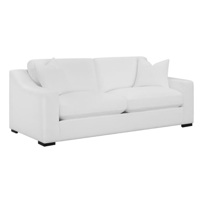 Coaster Ashlyn Upholstered Sloped Arms Sofa White Model 509891