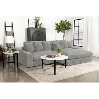 Coaster Blaine Upholstered Reversible Sectional Fog