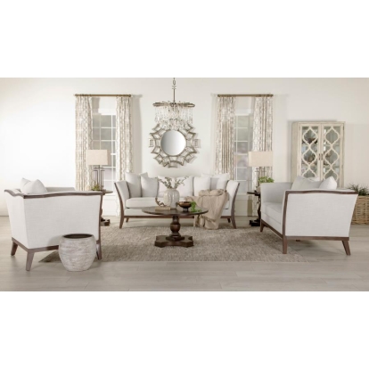 Coaster Lorraine 3-piece Upholstered Living Room Set with Flared Arms Beige Model 511191-S3