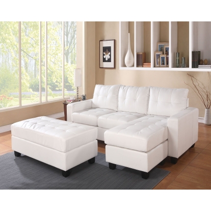 ACME Lyssa Sectional Sofa & Ottoman Model 51210
