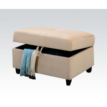 ACME Belville Ottoman With Storage Model 52708