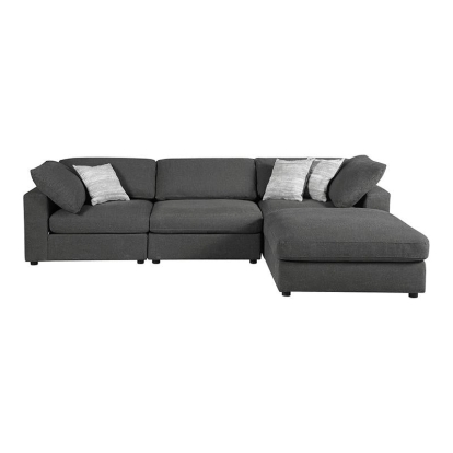 Coaster Serene 4-piece Upholstered Modular Sectional Charcoal Model 551324-SETB