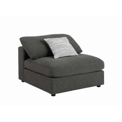 Coaster Serene Upholstered Armless Chair Charcoal Model 551324