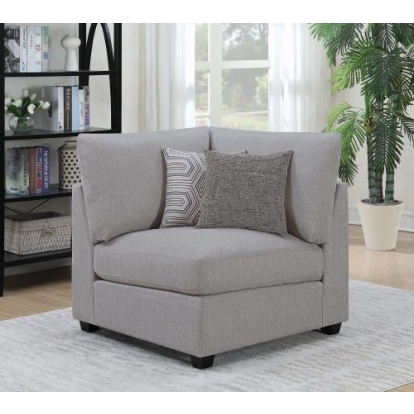 Coaster Cambria Upholstered Corner Chair Grey
