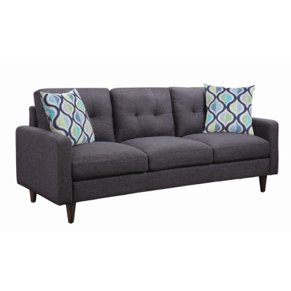 Coaster Watsonville Tufted Back Sofa Grey Model 552001