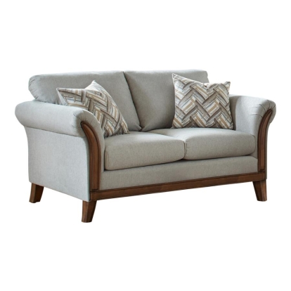 Coaster Roxanne Upholstered Flared Arm Loveseat Platinum Model 552072