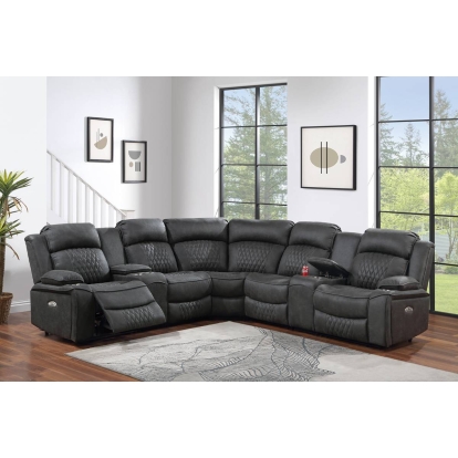 Poundex Power Reclining Sectional Model F86633