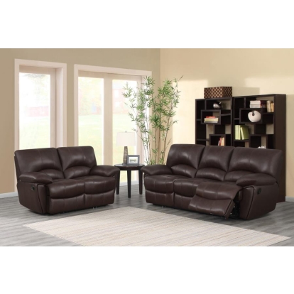 Coaster Clifford Upholstered Pillow Top Arm Living Room Set Chocolate Brown Model 600281-S2