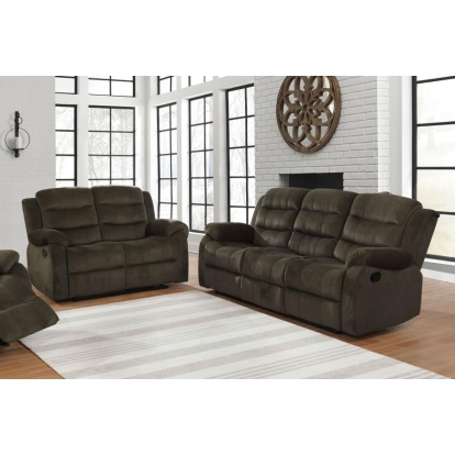 Coaster Rodman Upholstered Tufted Living Room Set Olive Brown Model 601881-S2