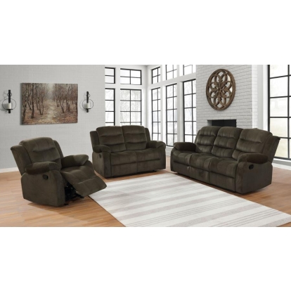 Coaster Rodman Upholstered Tufted Living Room Set Olive Brown Model 601881-S3