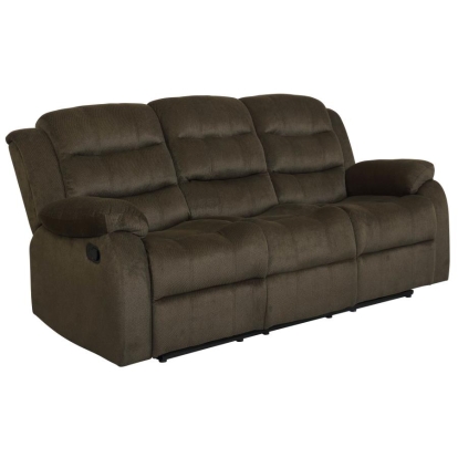 Coaster Rodman Pillow Top Arm Motion Sofa Olive Brown Model 601881