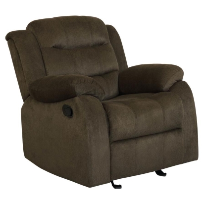 Coaster Rodman Upholstered Glider Recliner Chocolate Model 601883