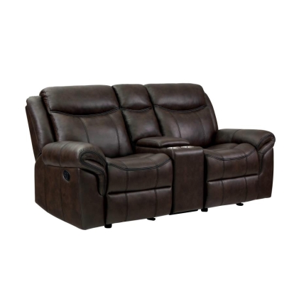 Coaster Sawyer Glider Loveseat with Console Cocoa Model 602332