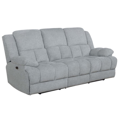 Coaster Waterbury Upholstered Power Sofa Grey Model 602561P