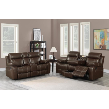 Coaster Myleene Upholstered Tufted Living Room Set Chestnut Model 603021-S2