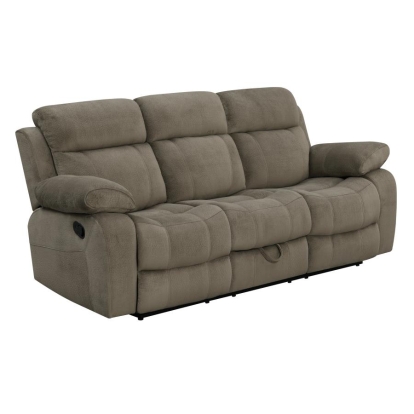 Coaster Myleene Motion Sofa with Drop-down Table Mocha Model 603031