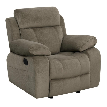 Coaster Myleene Pillow Top Arm Glider Recliner Mocha Model 603033