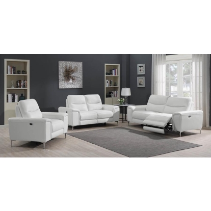 Coaster Largo 3-piece Upholstered Power Living Room Set White Model 603394P-S3