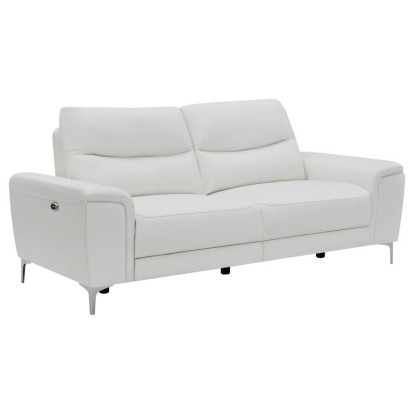Coaster Largo Upholstered Power Sofa White Model 603394P