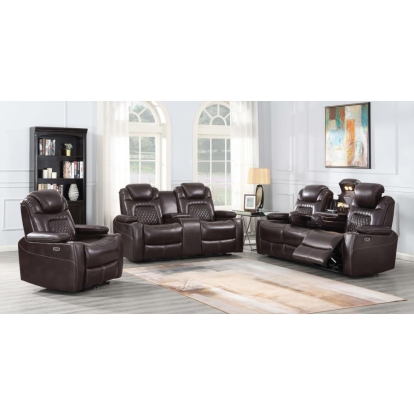 Coaster Korbach 3-piece Power^2 Living Room Set Espresso Model 603411PP-S3
