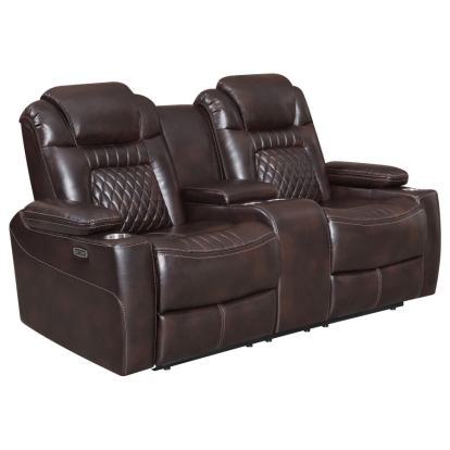 Coaster Korbach Upholstered Power^2 Loveseat Espresso Model 603412PP