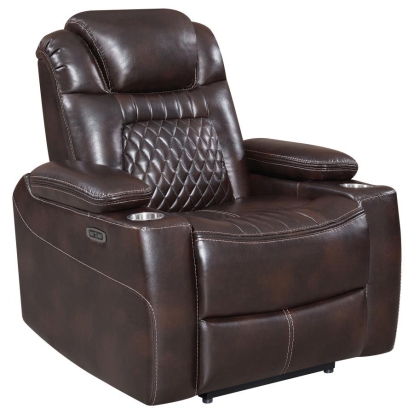 Coaster Korbach Upholstered Power^2 Recliner Espresso Model 603413PP