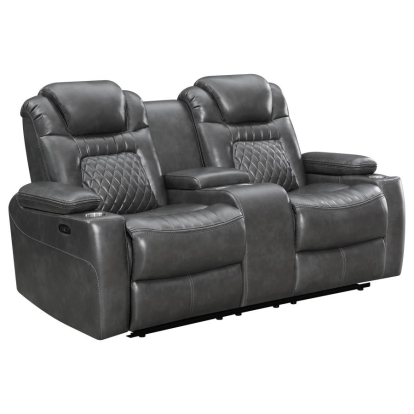 Coaster Korbach Upholstered Power^2 Loveseat Charcoal Model 603415PP