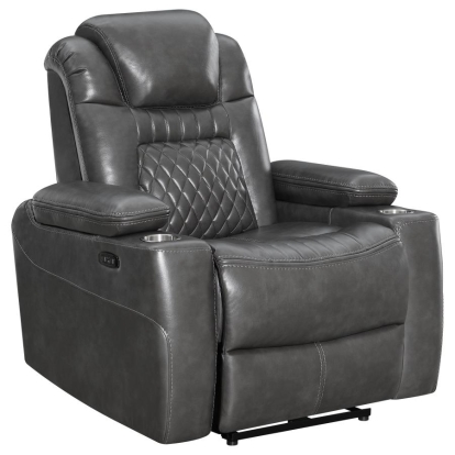 Coaster Korbach Upholstered Power^2 Recliner Charcoal Model 603416PP