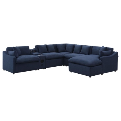 Coaster Destino 6-piece Modular Power Sectional Midnight Blue Model 651551P-S6