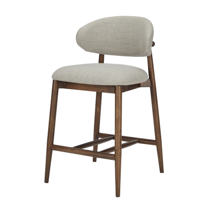 Modrest Blum - Modern Beige Linen Counter Chair Bar Stool Beige furniture-00181810 Vig Furniture VGMY-3741-26-BGE
