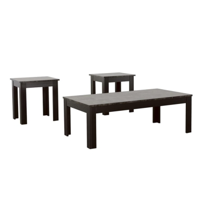 Coaster Silas 3-piece Faux-marble Top Occasional Table Set Black Model 700375