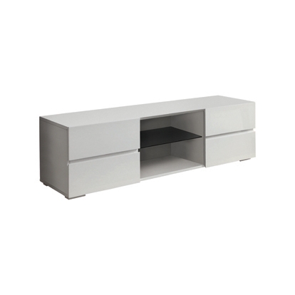 Coaster Galvin 4-drawer TV Console Glossy White