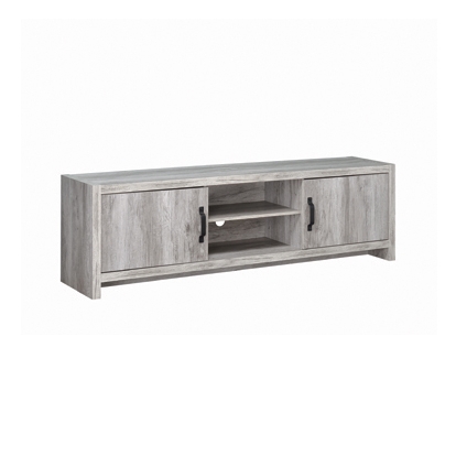 Coaster Burke 2-door TV Console Grey Driftwood