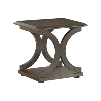 Coaster Shelly C-shaped Base End Table Cappuccino