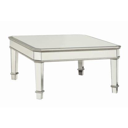 Coaster Eisley Square Beveled Top Coffee Table Silver Model 703938