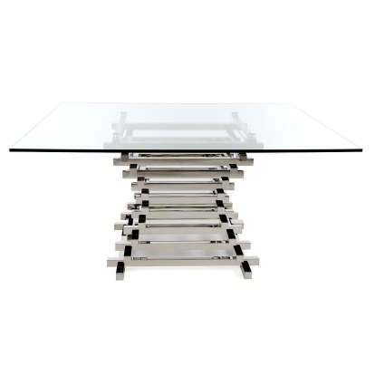 VIG Furniture Clear Glass Dining Table SKU VGVCT8909 - Product ID 71730