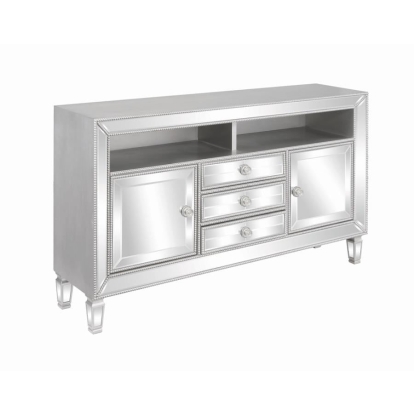 Coaster 3-drawer TV Console Metallic Platinum Model 722272
