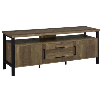 Coaster Ruston 59" 2-drawer Rectangular TV Console Rustic Oak Model 722562
