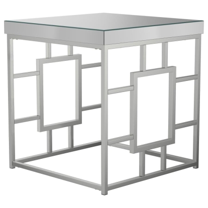 Coaster Dafina Geometric Frame Square End Table Chrome Model 723077