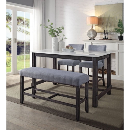 ACME Yelena Counter Height Table With Marble Top Model 72940