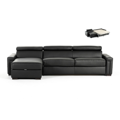VIG Furniture Black Sectional Sofa SKU VGNTSACHA-BLK - Product ID 79749