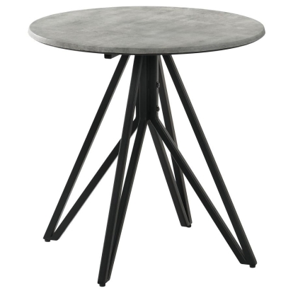 Coaster Hadi Round End Table with Hairpin Legs Cement and Gunmetal Model 736177
