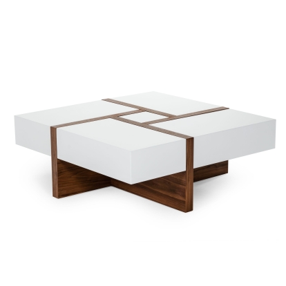 VIG Furniture White Coffee Table SKU VGBBLE624E-WHTWAL - Product ID 73876A