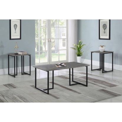 Coaster Nyla 3-piece Occasional Set Weathered Grey and Black Model 753390