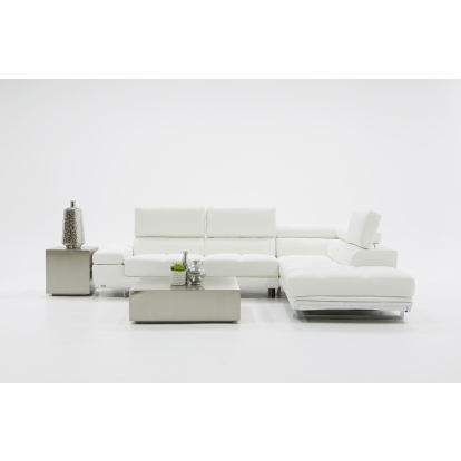 VIG Furniture White Sectional Sofa SKU VGKNK8317-ECO-WHT - Product ID 73901