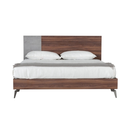 VIG Furniture Walnut Bed SKU VGACPALERMO-WAL-BED - Product ID 75550|75551