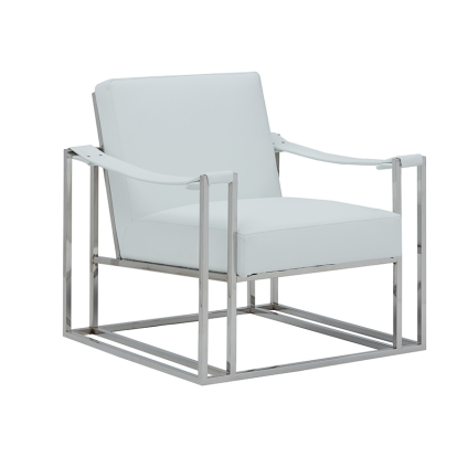 VIG Furniture White Lounge Chair SKU VGRH-RHS-AC-205-WHT-STL - Product ID 76016