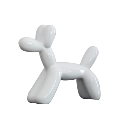 Modrest Modern White Balloon Dog Sculpture Sculpture White furniture-00176367 Vig Furniture VGTHSZ-0766-WHT