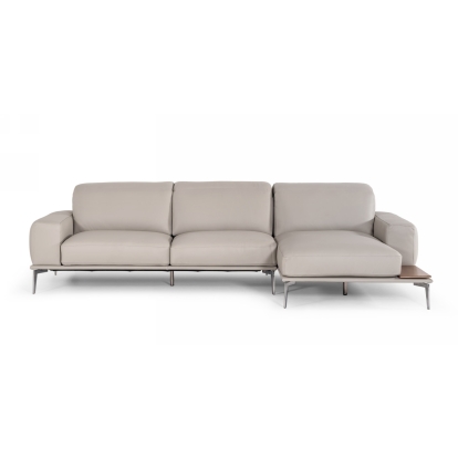VIG Furniture Grey Sectional Sofa SKU VGNTVILLENEUVE-LTGRY - Product ID 76581