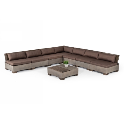 VIG Furniture Grey Sectional Sofa SKU VGLB-RIVI-SQR-SET - Product ID 76682